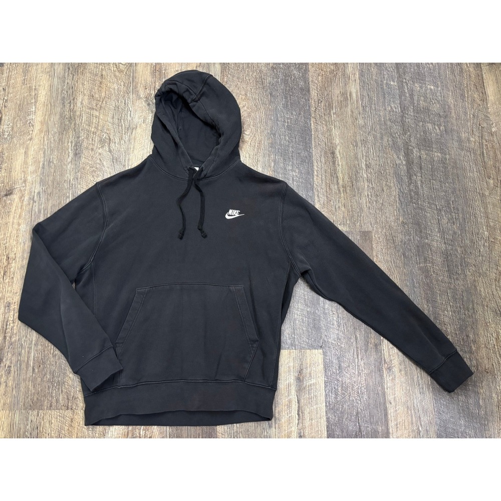 Nike Sportswear Club Fleece Pullover Hoodie Black Mens Medium BV2654-010